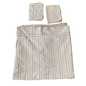 Mainstays Striped Flat Sheet Pillowcases Standard Multicolor Cotton Blend MCM